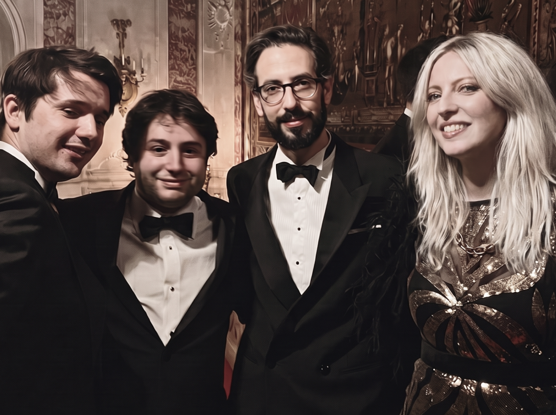 Flora Michalon with her co-founders and Dylan Field, CEO of Figma