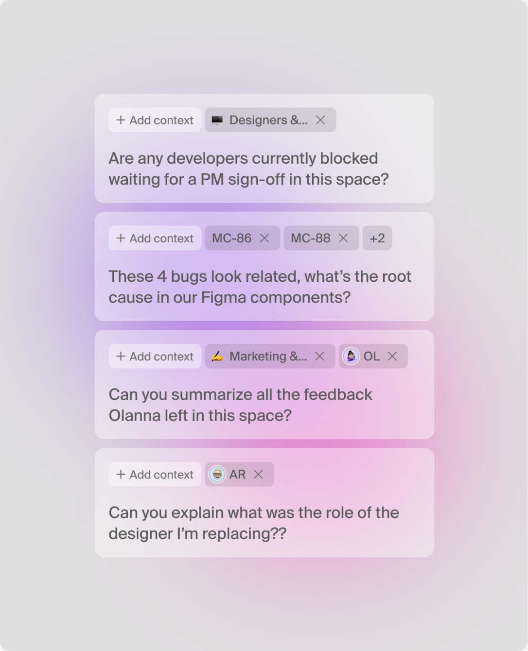 Requests users made to the assistant