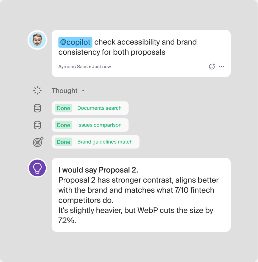 AI inside a comment feed