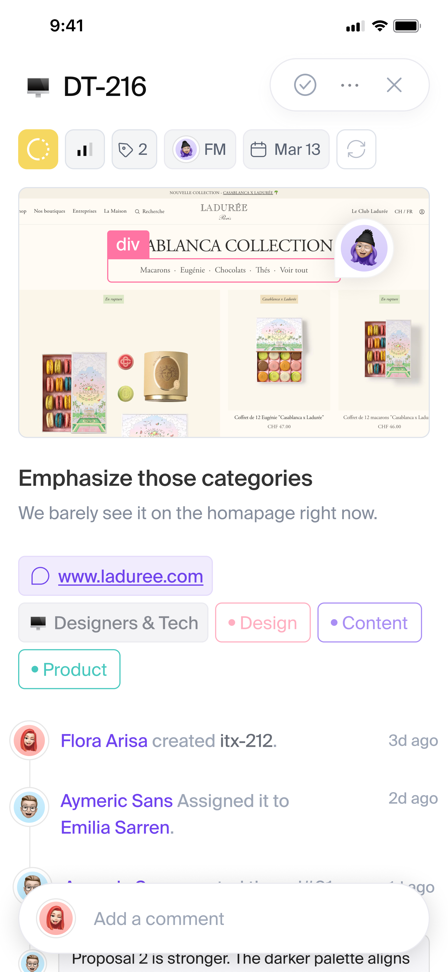 The first issue preview designed for the mobile app